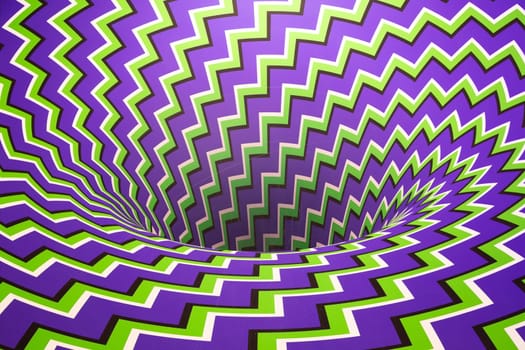 Optical illusion horizontal background. Abstract curves, geometric effect.