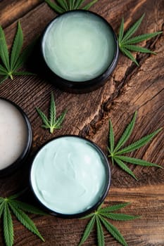 Cosmetics cbd, Hemp products, medical cannabis concept