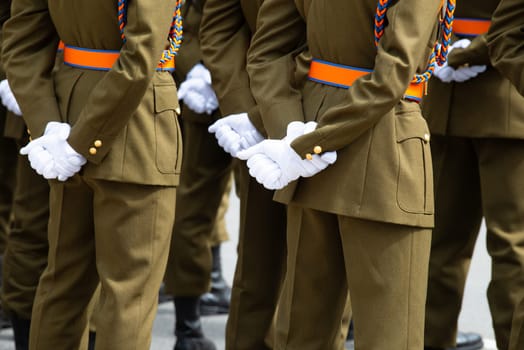 National Day Luxembourg, celebration of the Grand Duke birthday, military parade with luxembourgish army, police, fire department, rescue service and armed forced, Luxembourg city, 23.06.2024