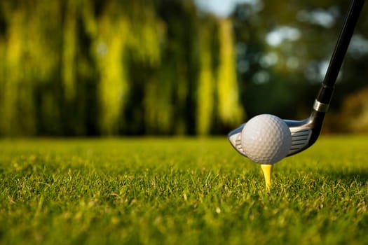 Sport and lifestyle, golf player playing in a golf club