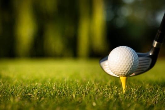Sport and lifestyle, golf player playing in a golf club