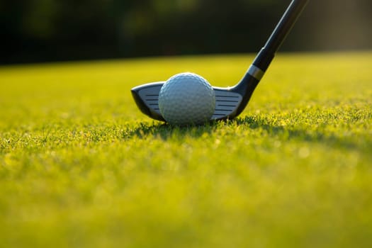 Sport , golf player playing in a golf club