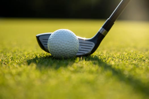 Sport , golf player playing in a golf club