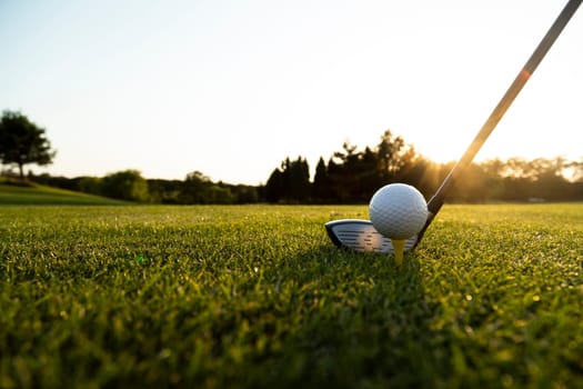 Sport and lifestyle, golf player playing in a golf club