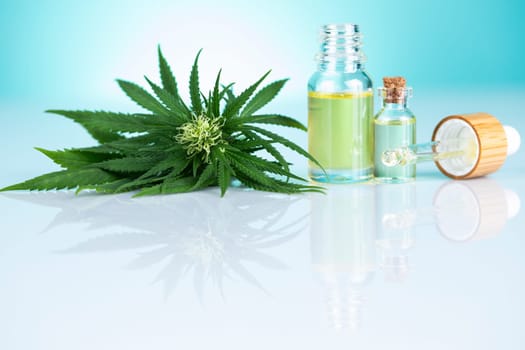 Cannabis cbd oil in a glass jar. marijuana oil