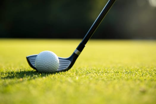 Sport , golf player playing in a golf club