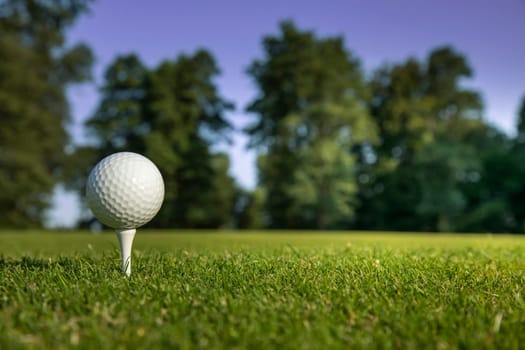 Golf ball on the golf course