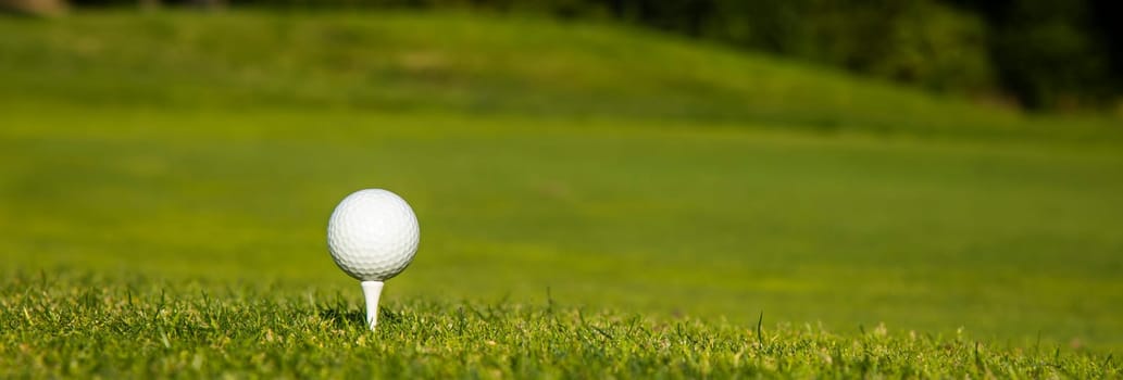 Golf ball on the golf course