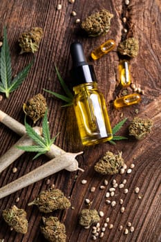 Blunt, Cbd,  Marijuana bud with cannabis
