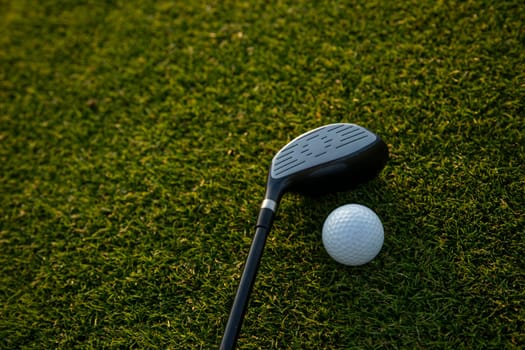 Sport , golf player playing in a golf club
