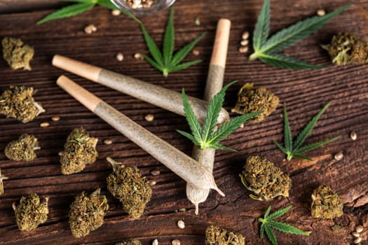 Cannabis and medical marijuana bud , cbd, blunt