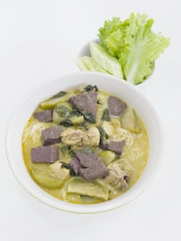 Thai green curry traditional spicy asian cuisine, stock photo