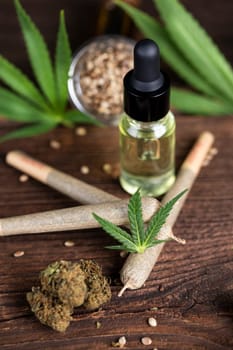 Blunt, Cbd,  Marijuana bud with cannabis