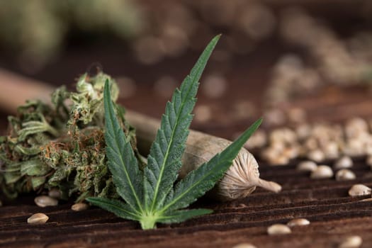 Blunt, cannabis and medical marijuana bud , cbd