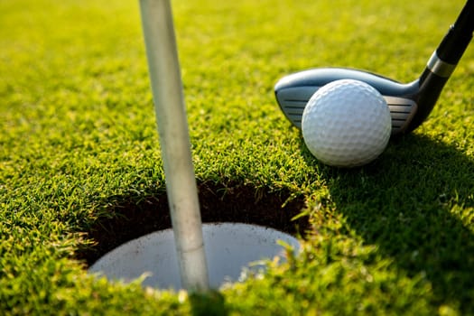Sport and lifestyle, golf player playing in a golf club
