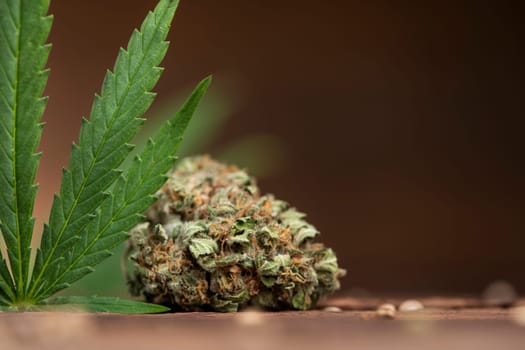 Weed, Top view of marijuana, Cannabis leaves