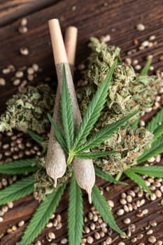 Blunt, cannabis and medical marijuana bud , cbd