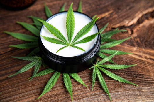 Cosmetics cbd, Hemp products, medical cannabis concept