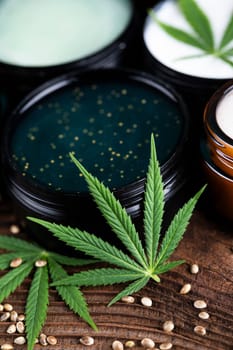 Cosmetics cbd, Hemp products, medical cannabis concept