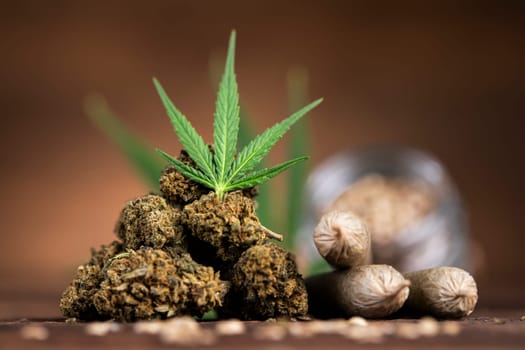 Cannabis and medical marijuana bud , cbd, blunt