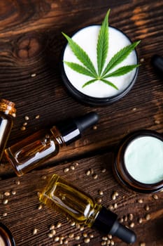 Cannabis cosmetics oil and medical marijuana
