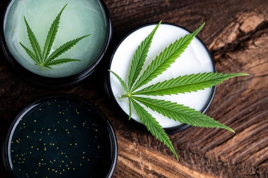 Cosmetics cbd, Hemp products, medical cannabis concept
