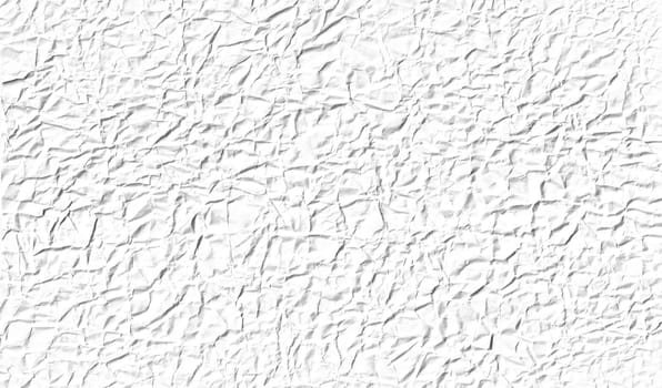 Wrinkled white paper texture. Realistic