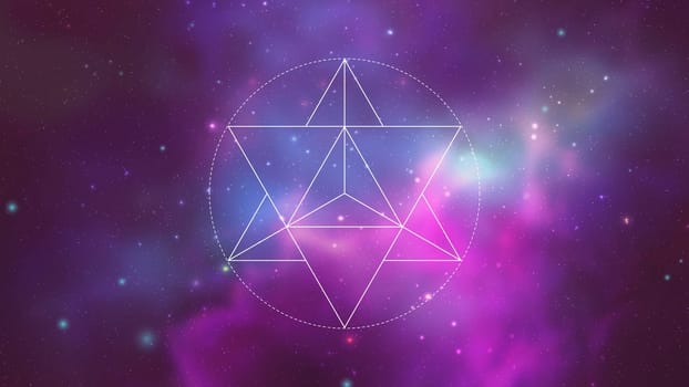 Mystical sacred geometry vector symbol. Spirituality, harmony illustration