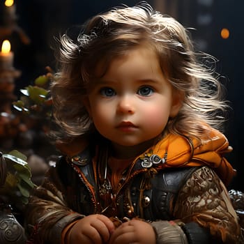 cute little babies look into the camera