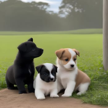 cute little babies look into the camera