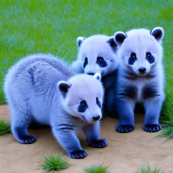 cute little babies look into the camera