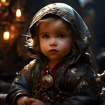 cute little babies look into the camera
