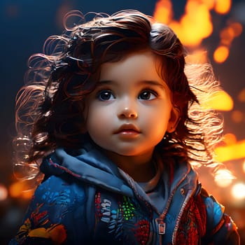 cute little babies look into the camera