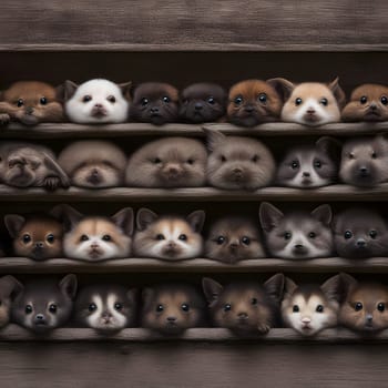 cute little babies look into the camera