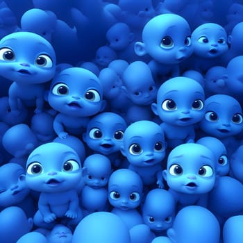 cute little babies look into the camera