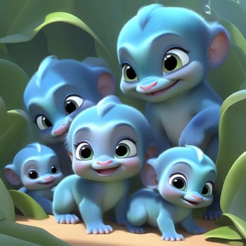 cute little babies look into the camera