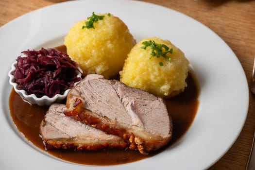 bavarian roast pork with dumplings