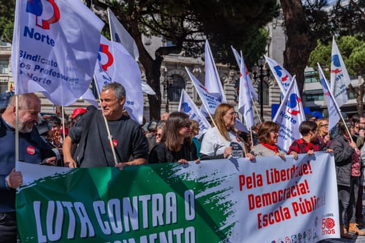 Porto, Portugal: May 1, 2024: Celebration and Protest of the May 1in Portugal, Labour Day, in Porto, Portugal