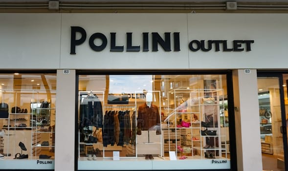 Rimini, Italy - June 25, 2024: Pollini store or outlet at Rimini at Italy