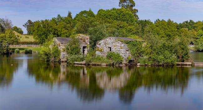 Long exposure at Azenhas de Adaufe, ancient water mills on the river, Braga, north of Portugal.
