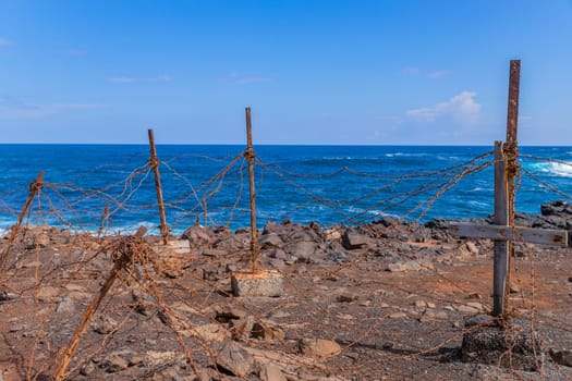 El Confital beach on the edge of Las Palmas, La Isleta peninsula. Gran Canaria, Spain
