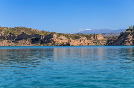 Lake Negratin reservoir, Sierra de Baza, Granada Province, Andalusia, Spain