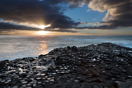 The Giants Causeway in County Antrim in Northern Ireland. UNESCO World Heritage Site.
