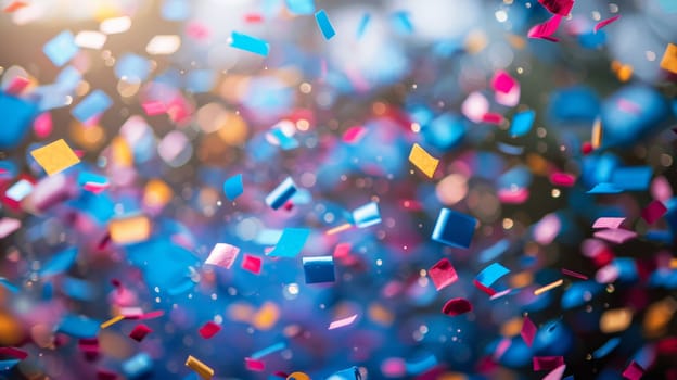 Colorful Confetti Explosion. Festive Celebration Background
