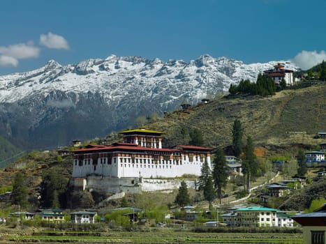 Paro Dzong Buddhist monastery in the Kingdom of Bhutan.