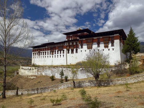 Paro Dzong Buddhist monastery in the Kingdom of Bhutan.