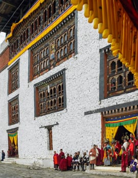 Paro Dzong during the Paro Tsechu - Kingdom of Bhutan