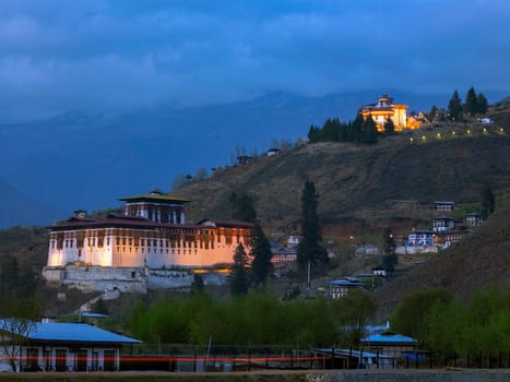 Paro Dzong Buddhist monastery in the Kingdom of Bhutan.