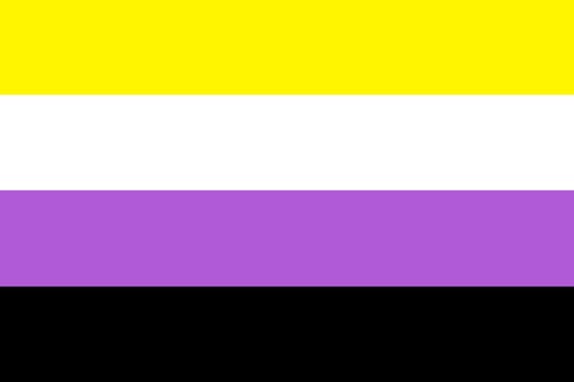 A Nonbinary Pride Flag background Illustration