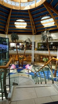 Rimini, Italy - June 25, 2024: Le Befane Centre of Commerce. This is the biggest shopping center in Rimini. Unidentified people are shopping.